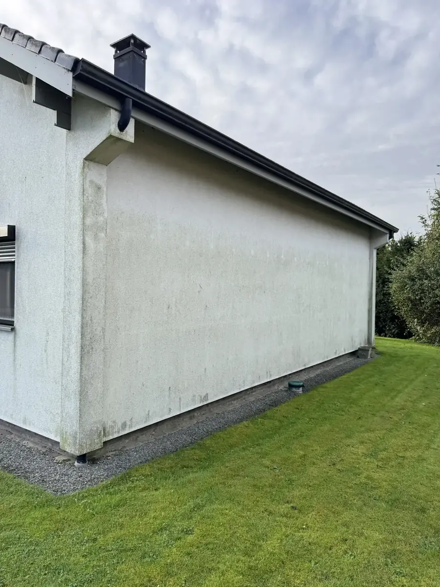 Dezelfde crepigevel voor de behandeling